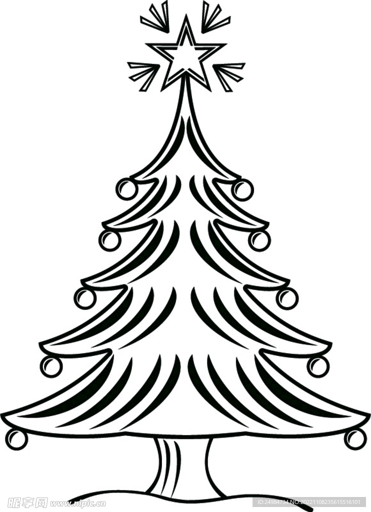 圣诞树矢量素材插画