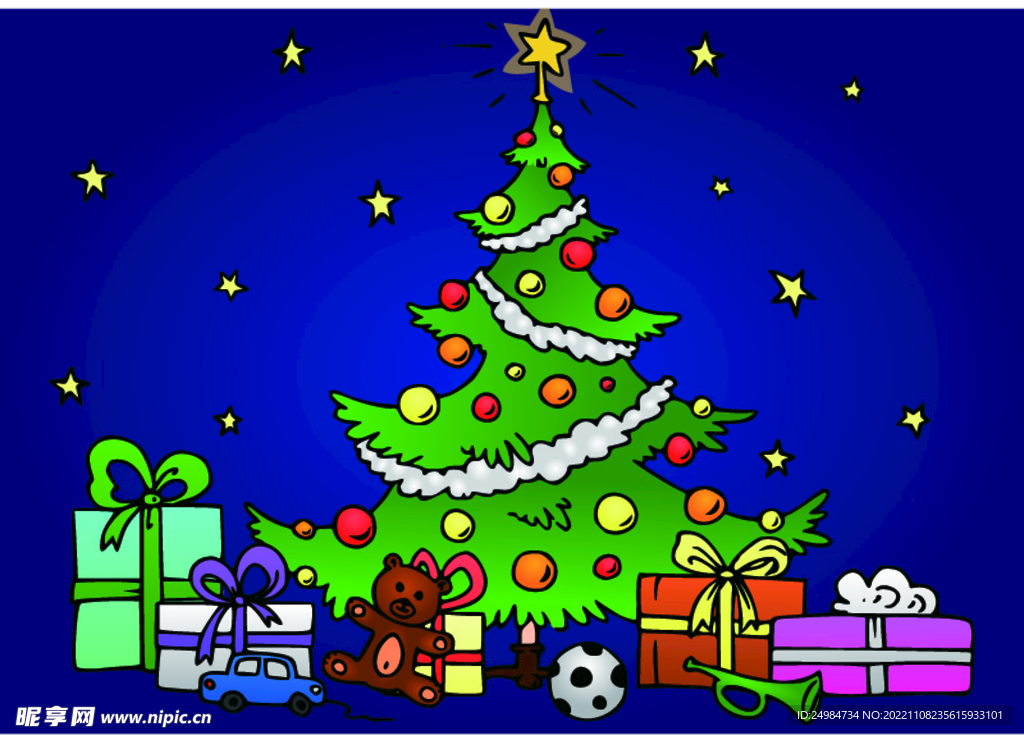 圣诞树矢量素材插画