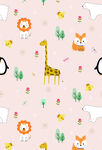卡通长颈鹿底纹图片