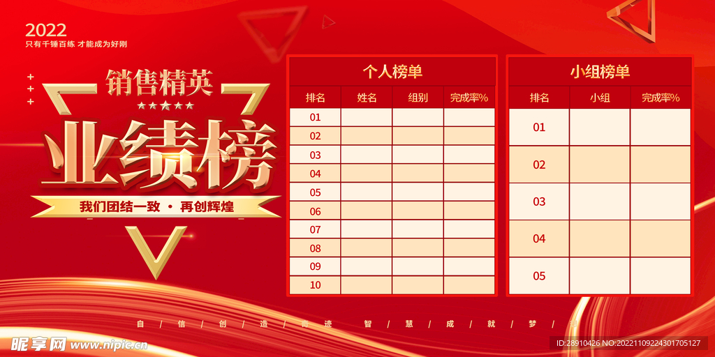 销售目标业绩展板