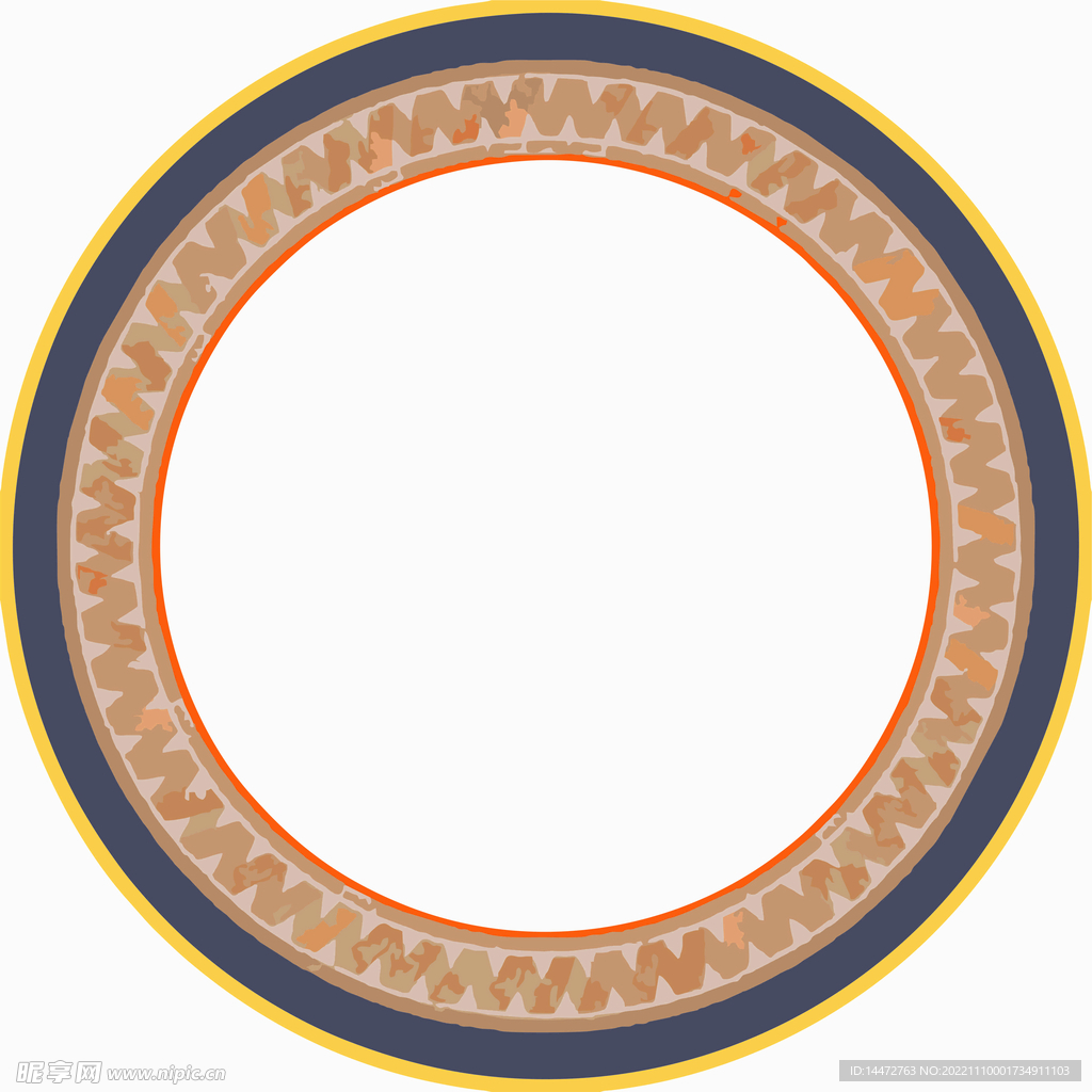 圆形图案底纹边框