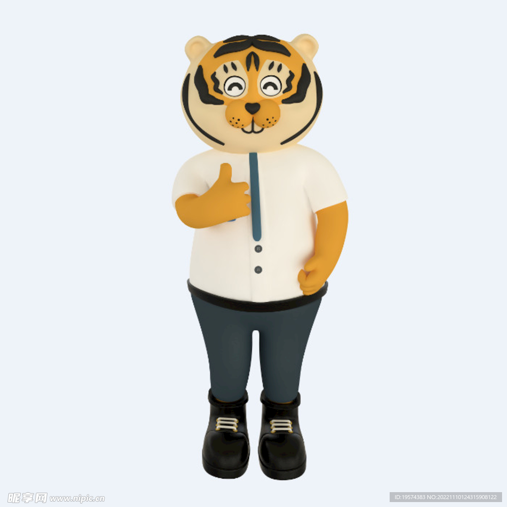 C4D模型 卡通老虎  