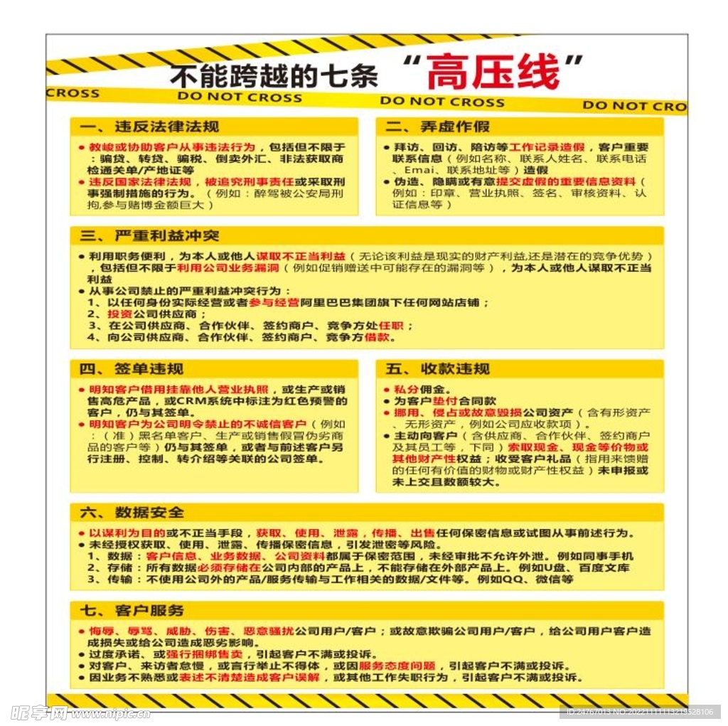 不能跨越的七条高压线