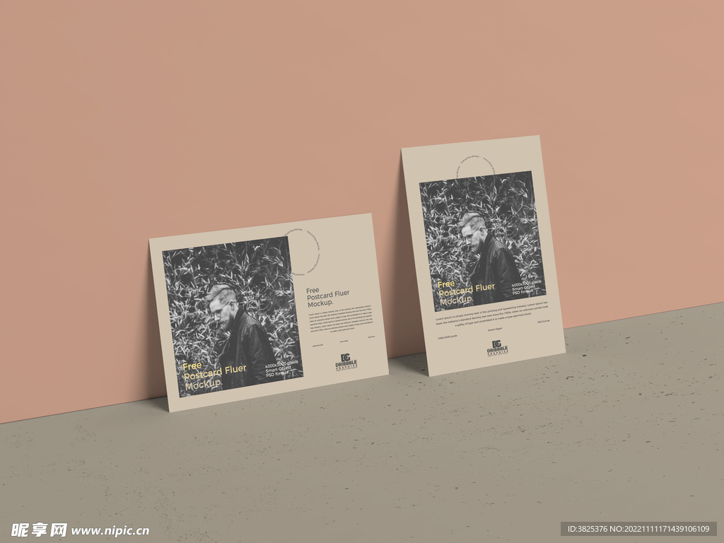 明信片样机模板