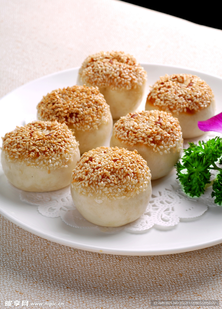 芝麻香煎包