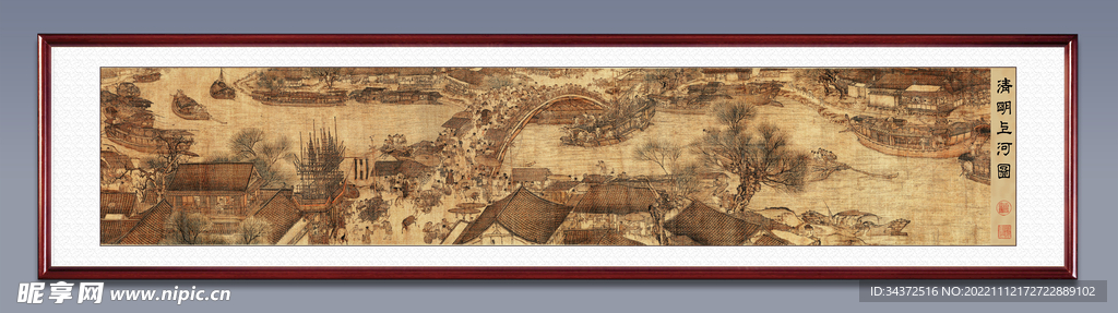 清明上河图 张择端 画框图