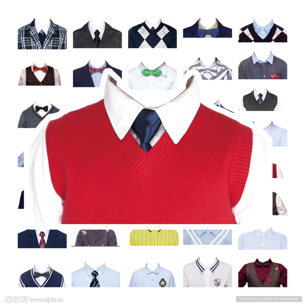 证件照服装儿童学生1寸照片