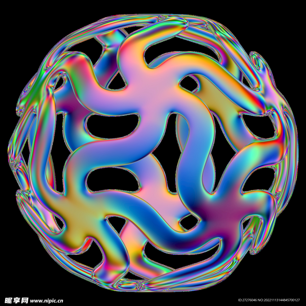 未来科幻金属全息镭射立体素材