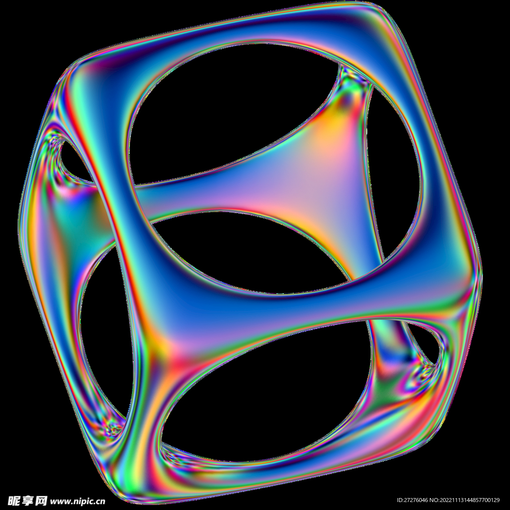 未来科幻金属全息镭射立体素材