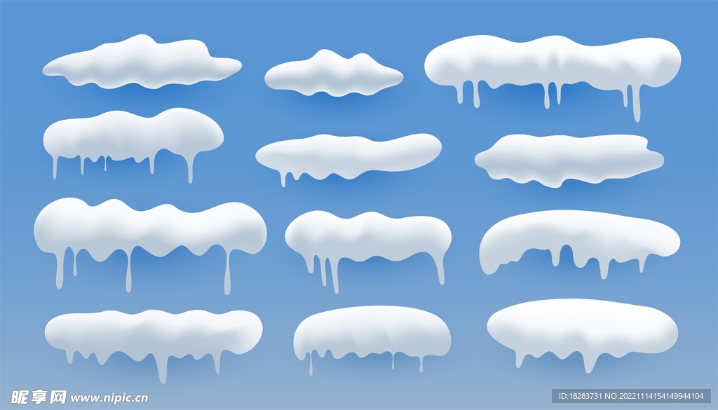 厚厚融化中的雪块素材下载