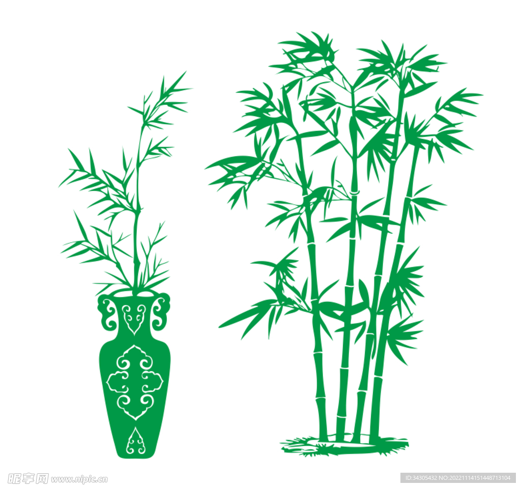 竹子矢量