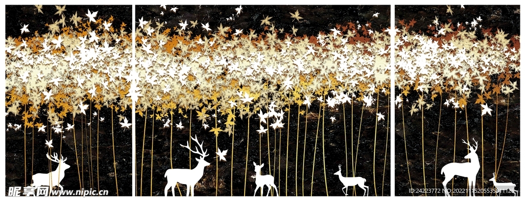 现代装饰画沙发背景墙挂画三联画