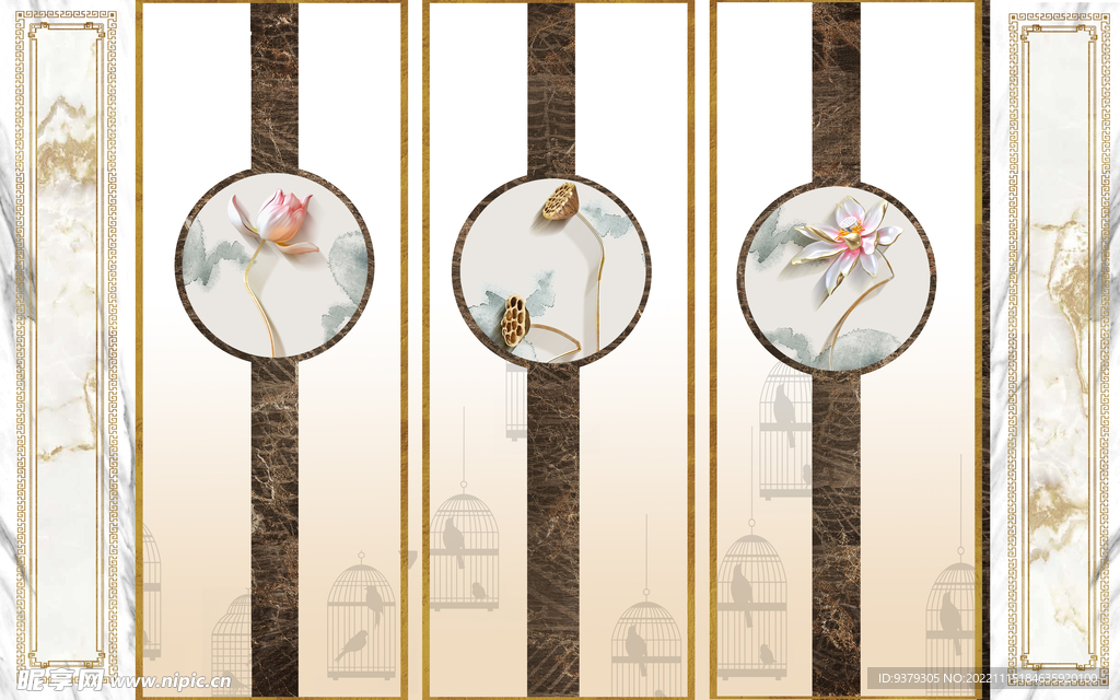 背景墙水墨装饰画