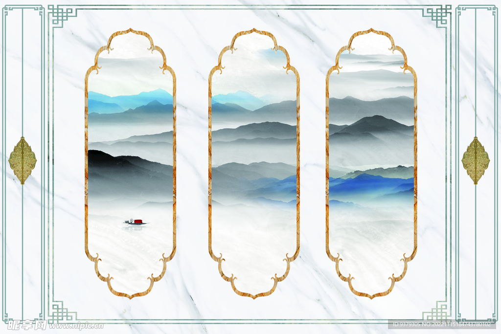 背景墙水墨装饰画