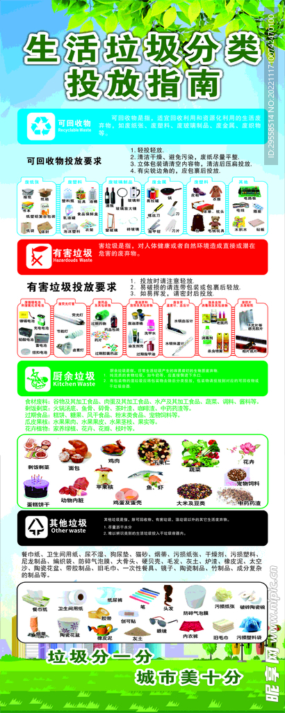 垃圾分类指南   生活垃圾 