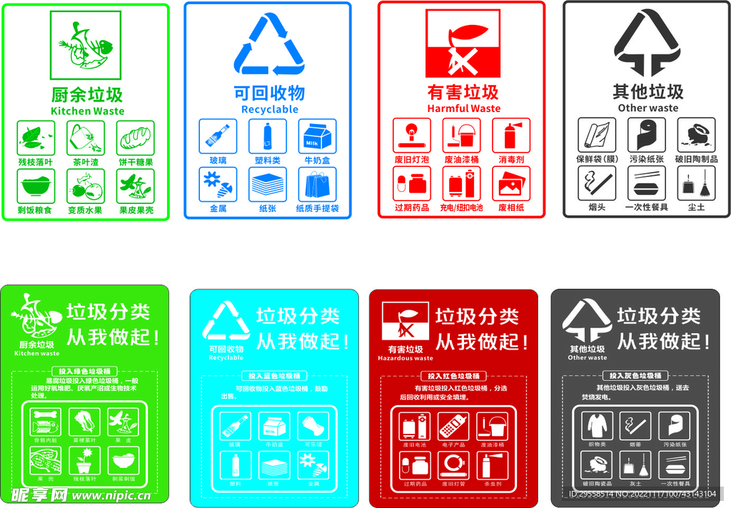 垃圾桶分类贴
