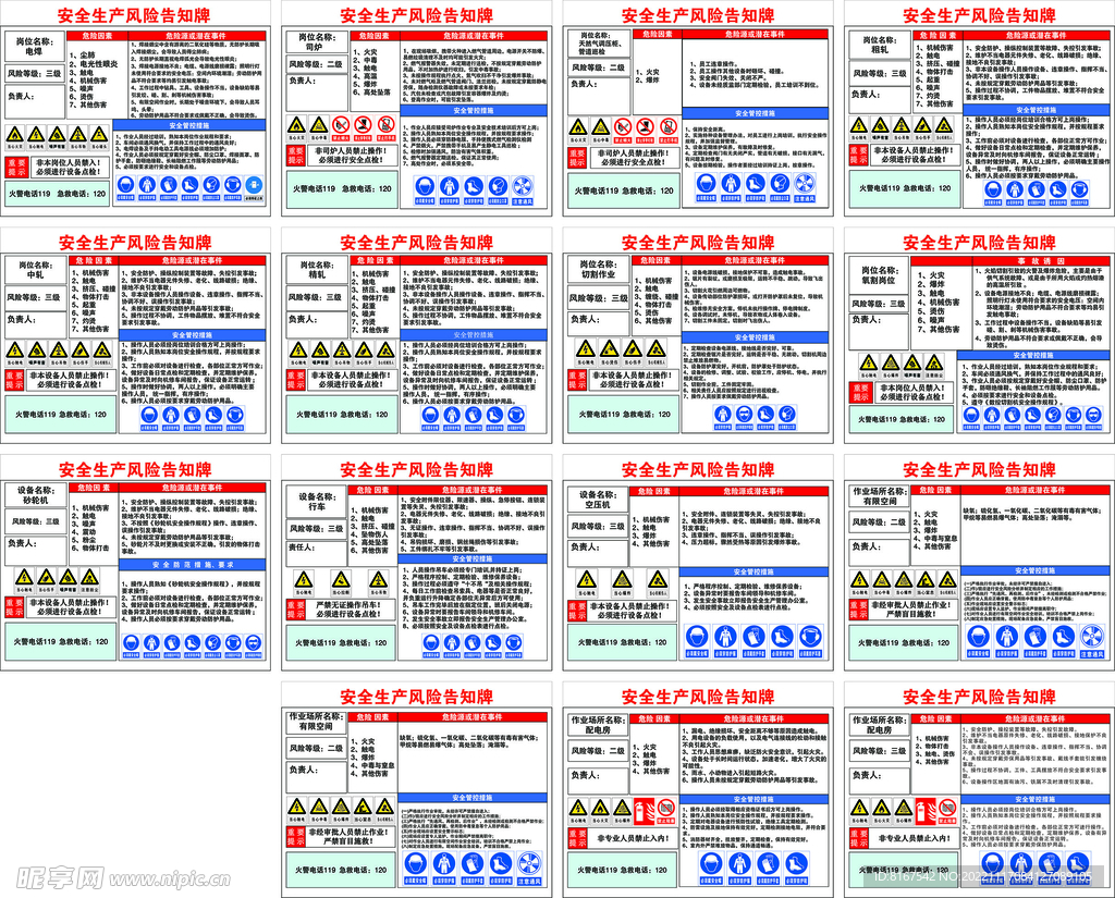 安全生产风险告知牌