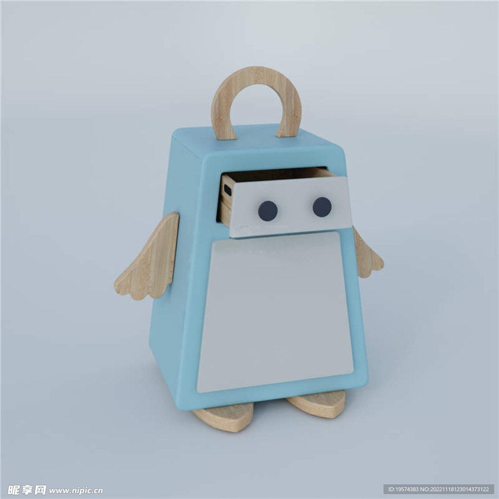C4D模型企鹅卡通柜子
