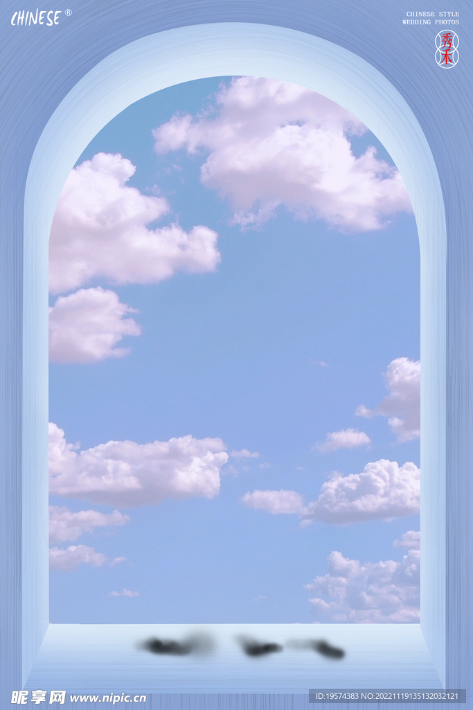 婚纱写真浪漫鲜花主题背景模板