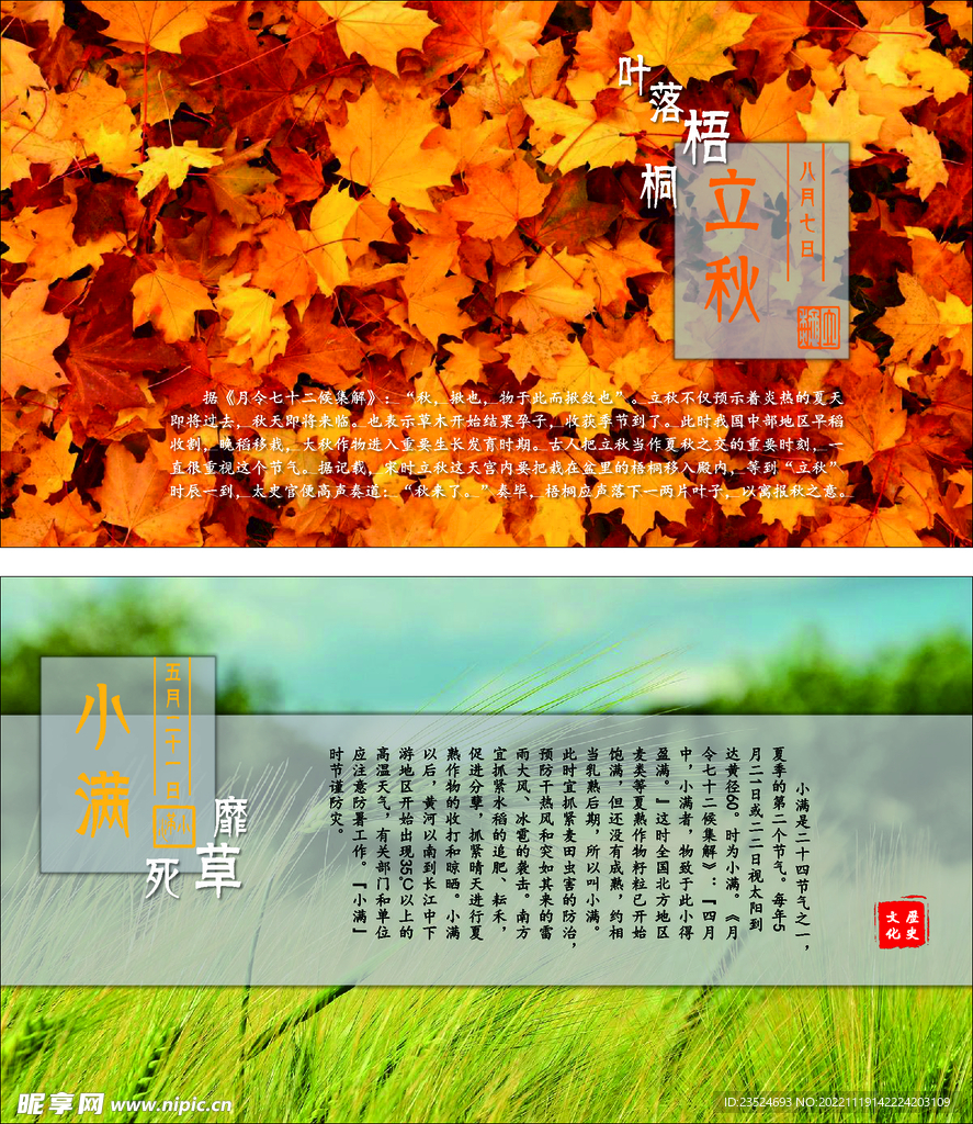 二十四节气 立秋 小满