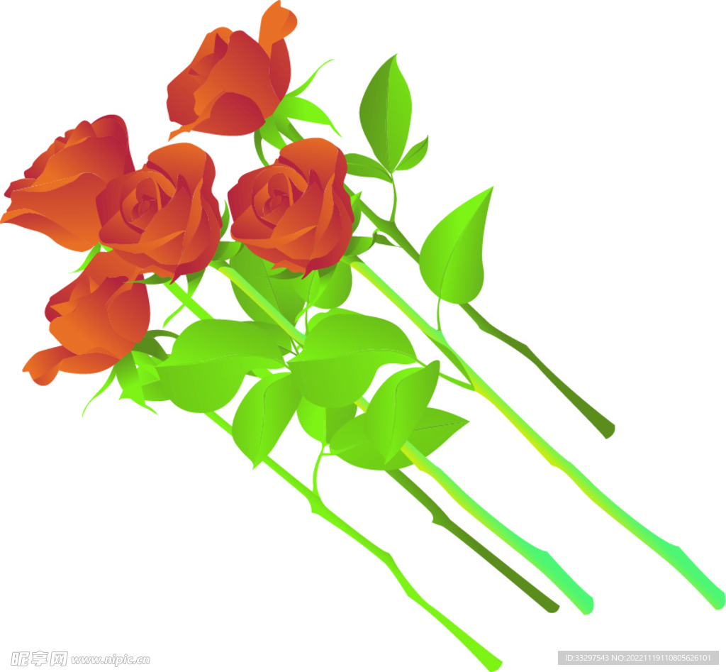 矢量玫瑰花