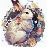 水彩兔子
