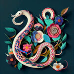 剪纸蛇