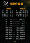 价格表