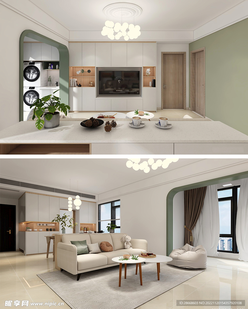 温馨奶油风客餐厅