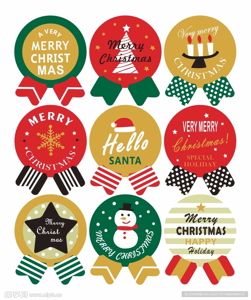 圣诞节标签