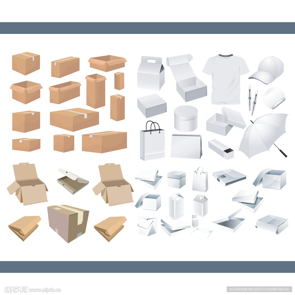 包装盒插画图片