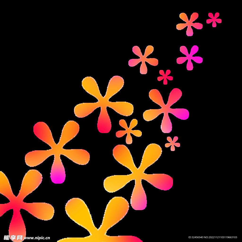 漂浮元素渐变花瓣