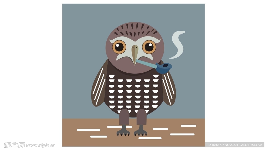 猫头鹰抱枕矢量