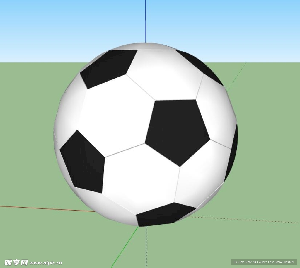 三维足球模型
