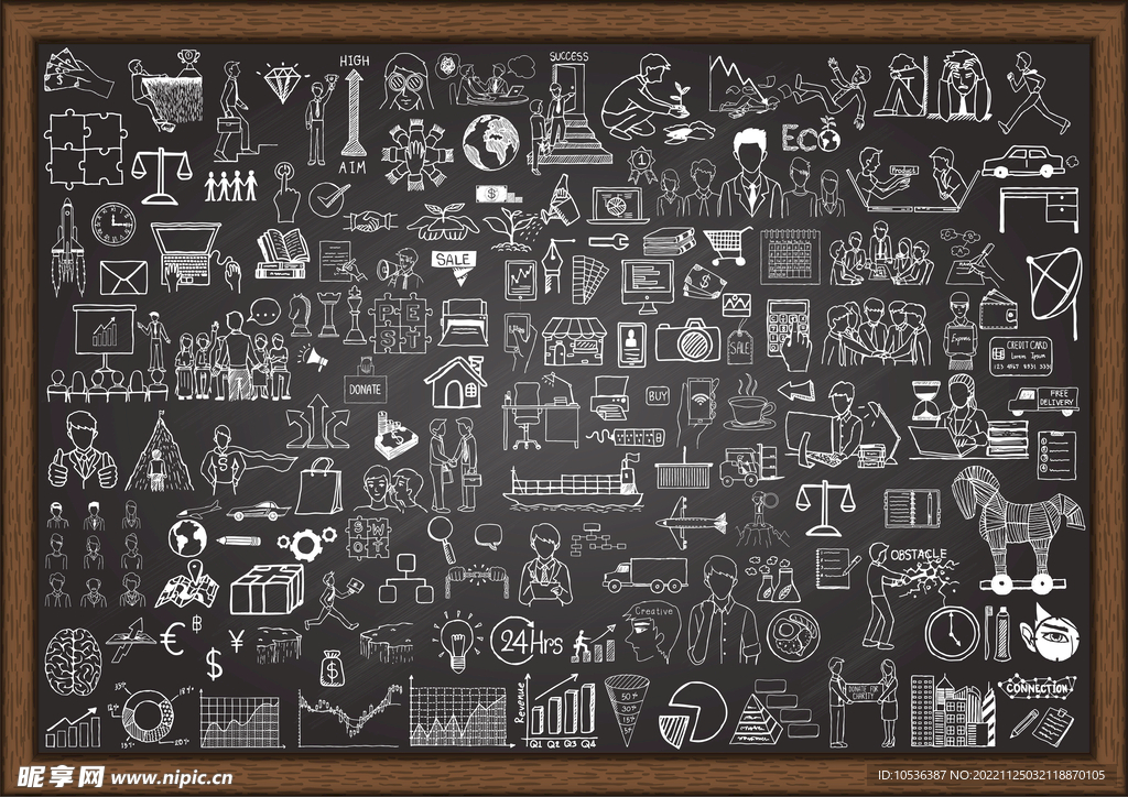 黑板上的商业涂鸦