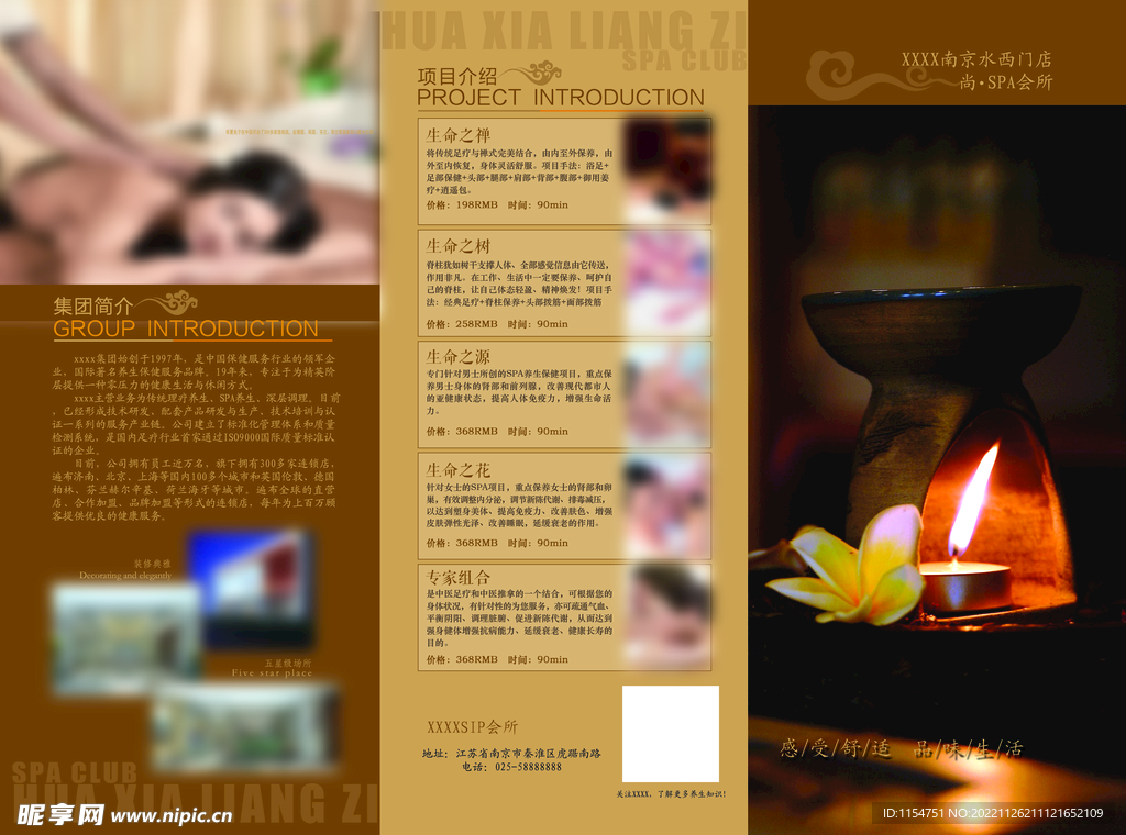 茶养生 三折页正面