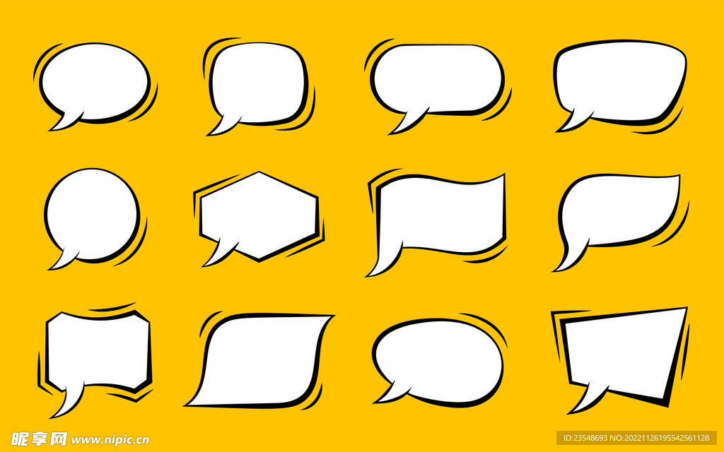 矢量漫画气泡对话框