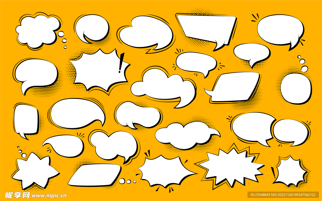 矢量漫画气泡对话框