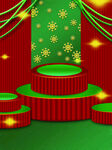 圣诞节3D舞台背景