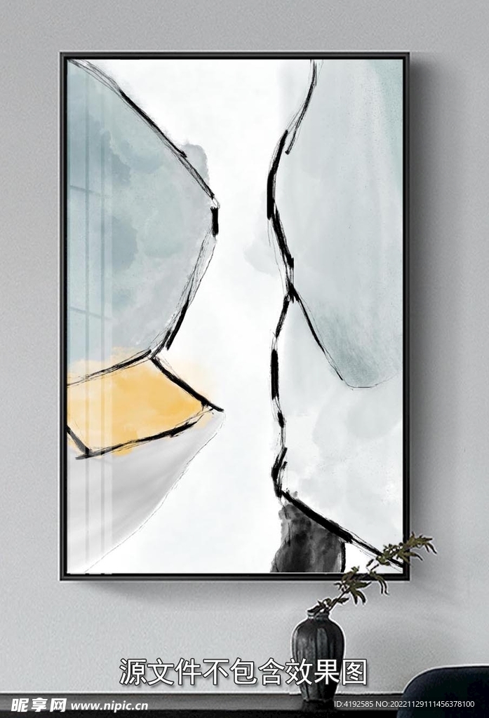 手绘抽象几何装饰画