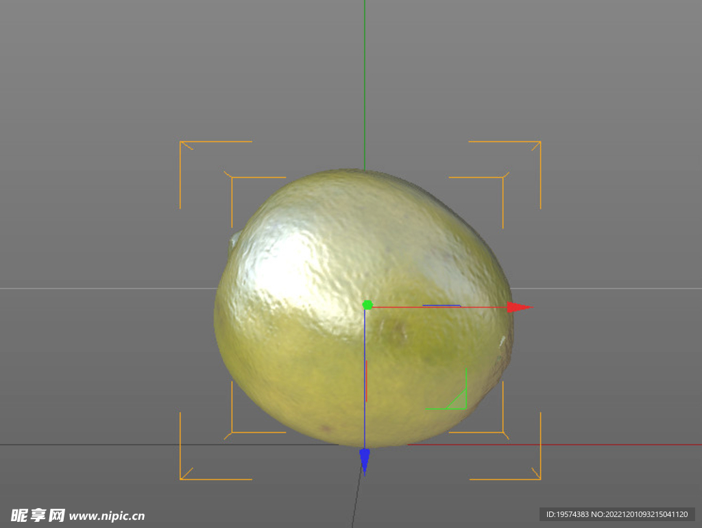 C4D模型柠檬