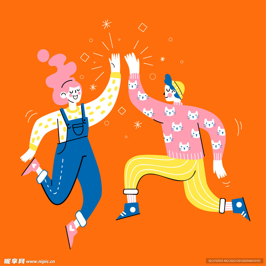 插画人物扁平化人物合集