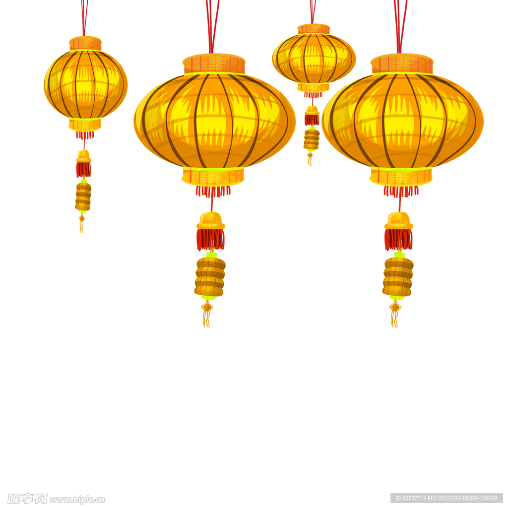 黄色装饰灯笼