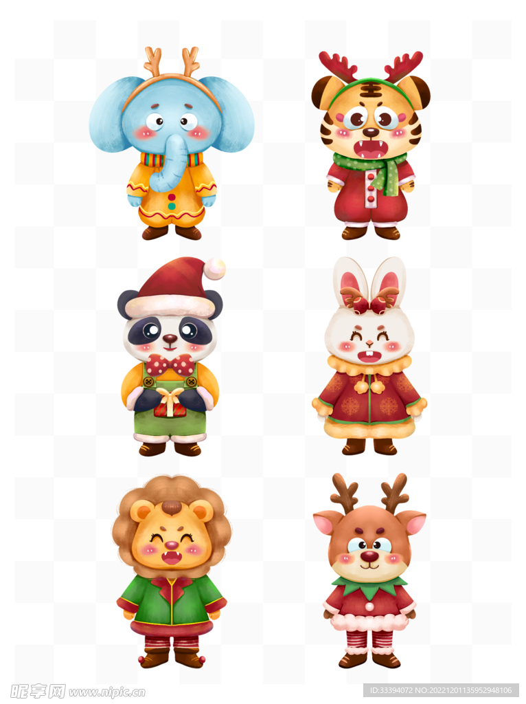 圣诞节小动物IP