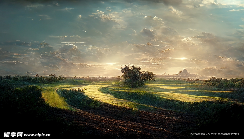 超清绿色山水写实风景壁纸