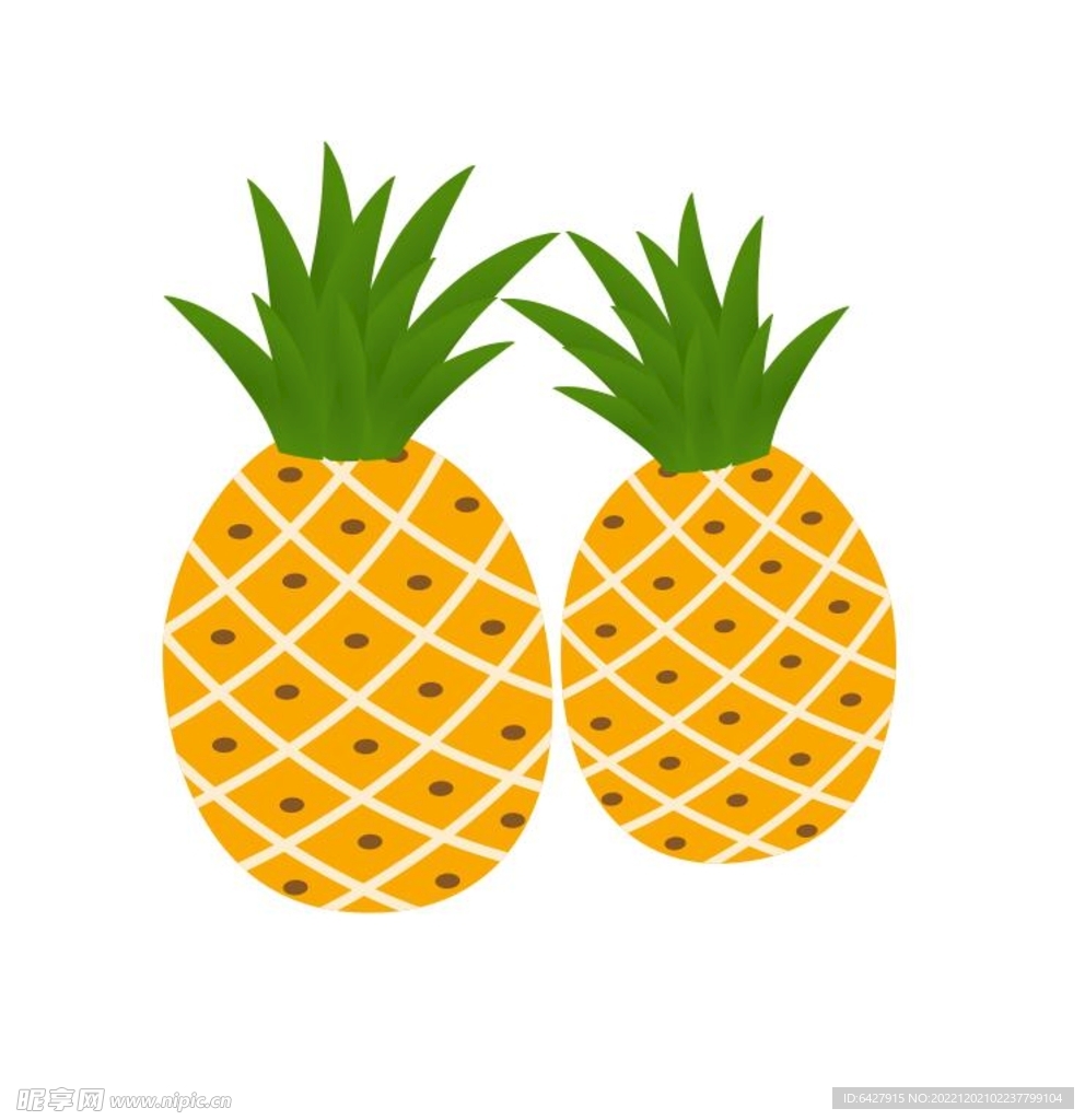 卡通可爱菠萝水果