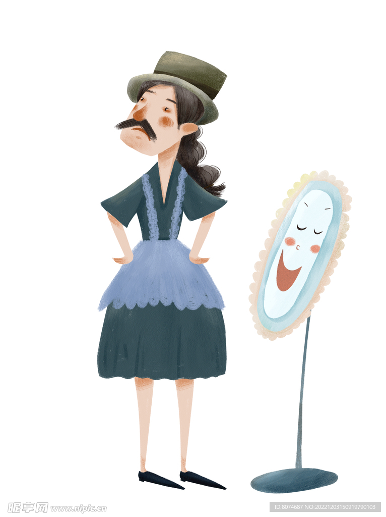 插画人物扁平恶搞男女