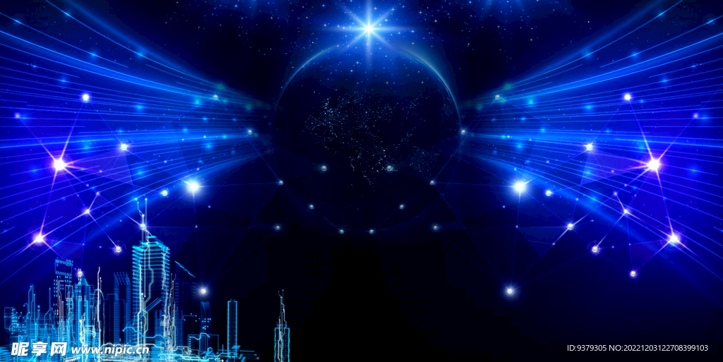 蓝色科技背景