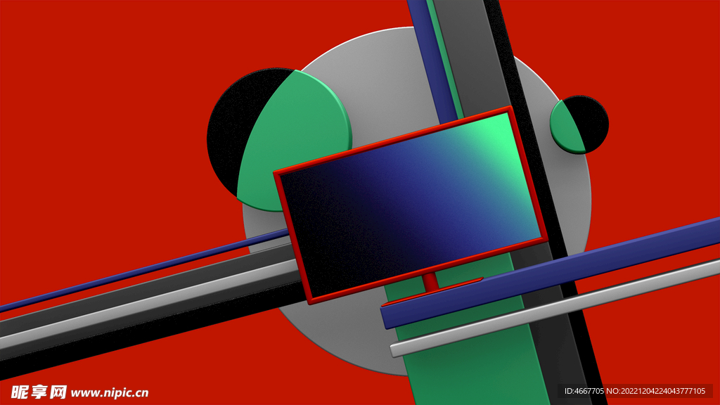 抽象电视机样机