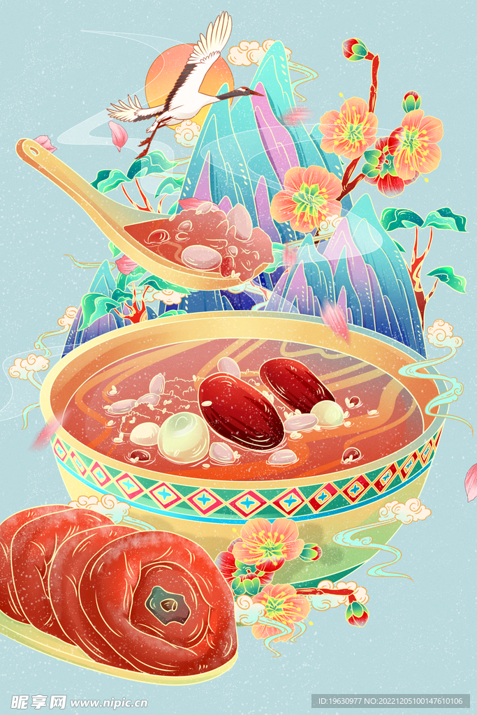 腊八粥插画
